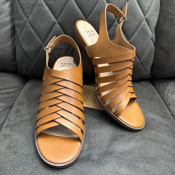 FRYE AND CO. Shoes - Frye and Company Galia Solid Tan Size 8 M Strappy Heeled Sandals
